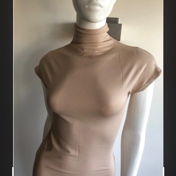 Women’s short sleeve turtleneck solid slim fit dress size:S - Picture 5 of 5